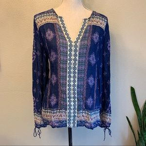 Lucky Brand Boho Crepe Tunic